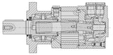 LSHT Hydraulic Motor - 11.93 in³/rev - SAE CC - 17-tooth Spline - SAE Ports - BMK6-200-CC-FE-SF5