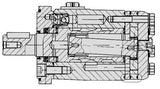 LSHT Hydraulic Motor - 23.61 in³/rev - SAE "A" 4-bolt - 1" Woodruff - SAE Ports - BMPH-400-H4-K-S