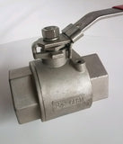 *CLEARANCE* 2-Way Ball Valve - 1 1/2" BSPP Ports - CF8M Stainless Steel